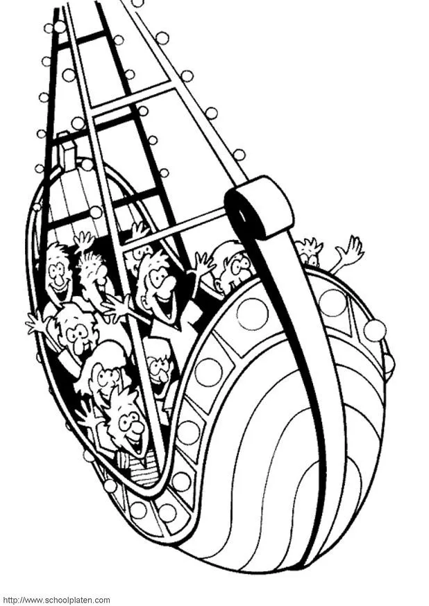 Dibujos para colorear de Parques de atracciones, parque de ...