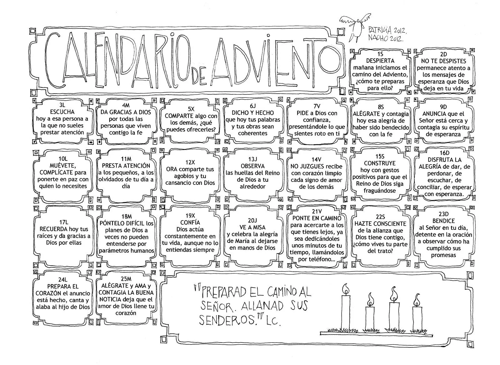 Parroquia La Inmaculada: Calendario de Adviento 2012