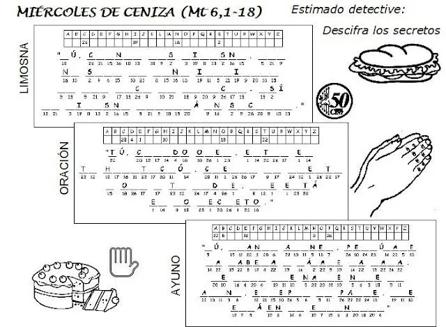 Parroquia La Inmaculada: Pasatiempos Cuaresma: cruzadas, sopa de ...