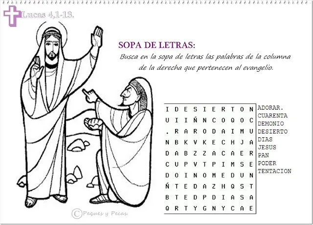 Parroquia La Inmaculada: Pasatiempos Cuaresma: cruzadas, sopa de ...