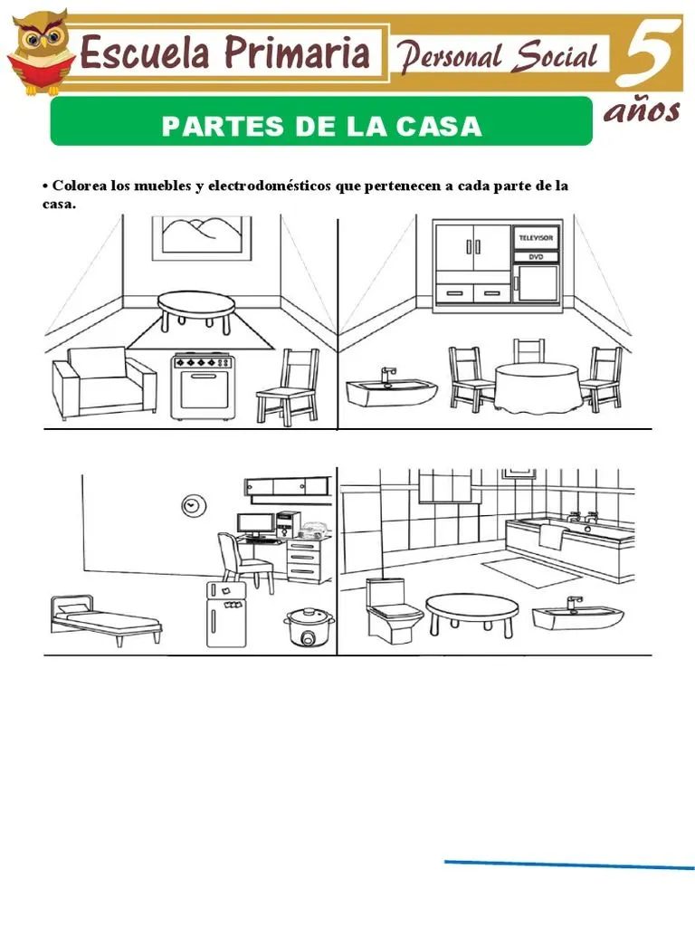 Partes de La Casa para Ninos de Cinco Anos | PDF