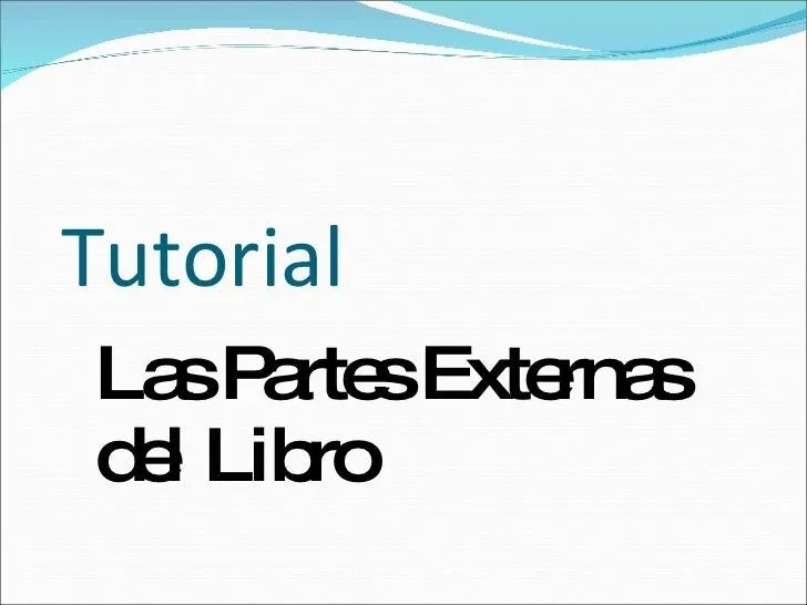 Las Partes Externas Del Libro 2 Tutorial