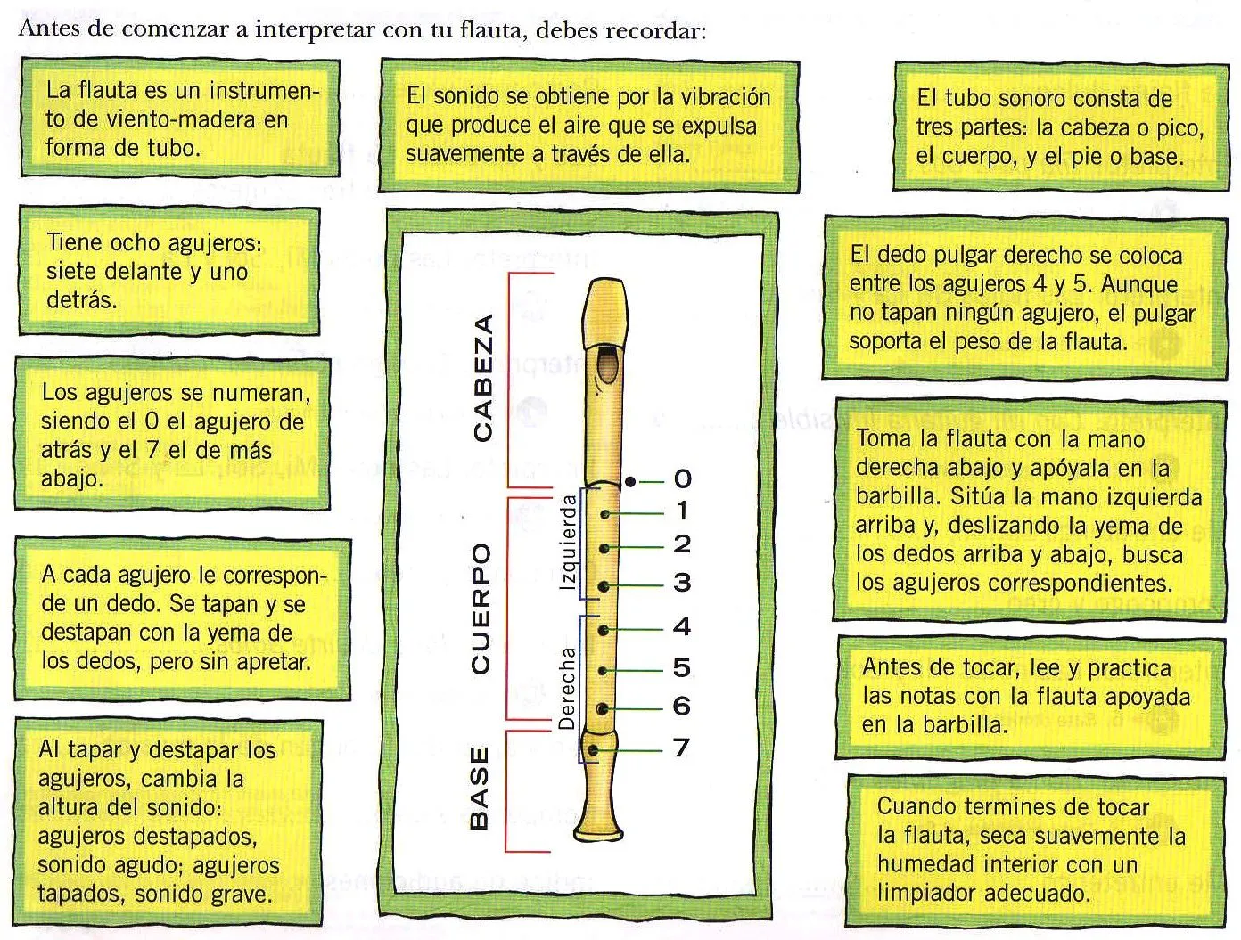 Partes de la flauta. | Mcarmenfer's Blog