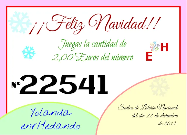 Como hacer Participaciones de Loteria de Navidad - enrHedando