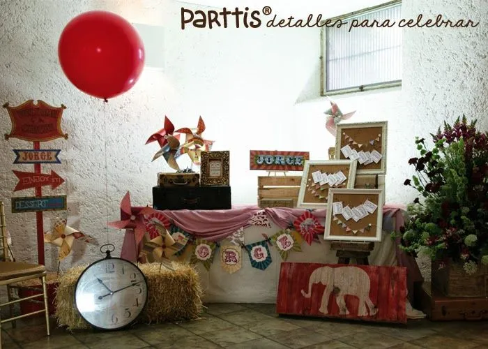 PARTTIS: Baby shower de Jorge :: Circo vintage con mucho estilo