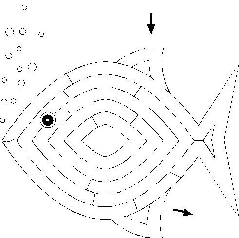 Pasatiempos Infantiles: laberinto para imprimir de pez