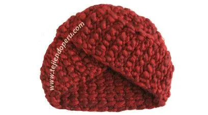 Paso a paso: gorro tipo turbante tejido en ganchillo tunecino ...