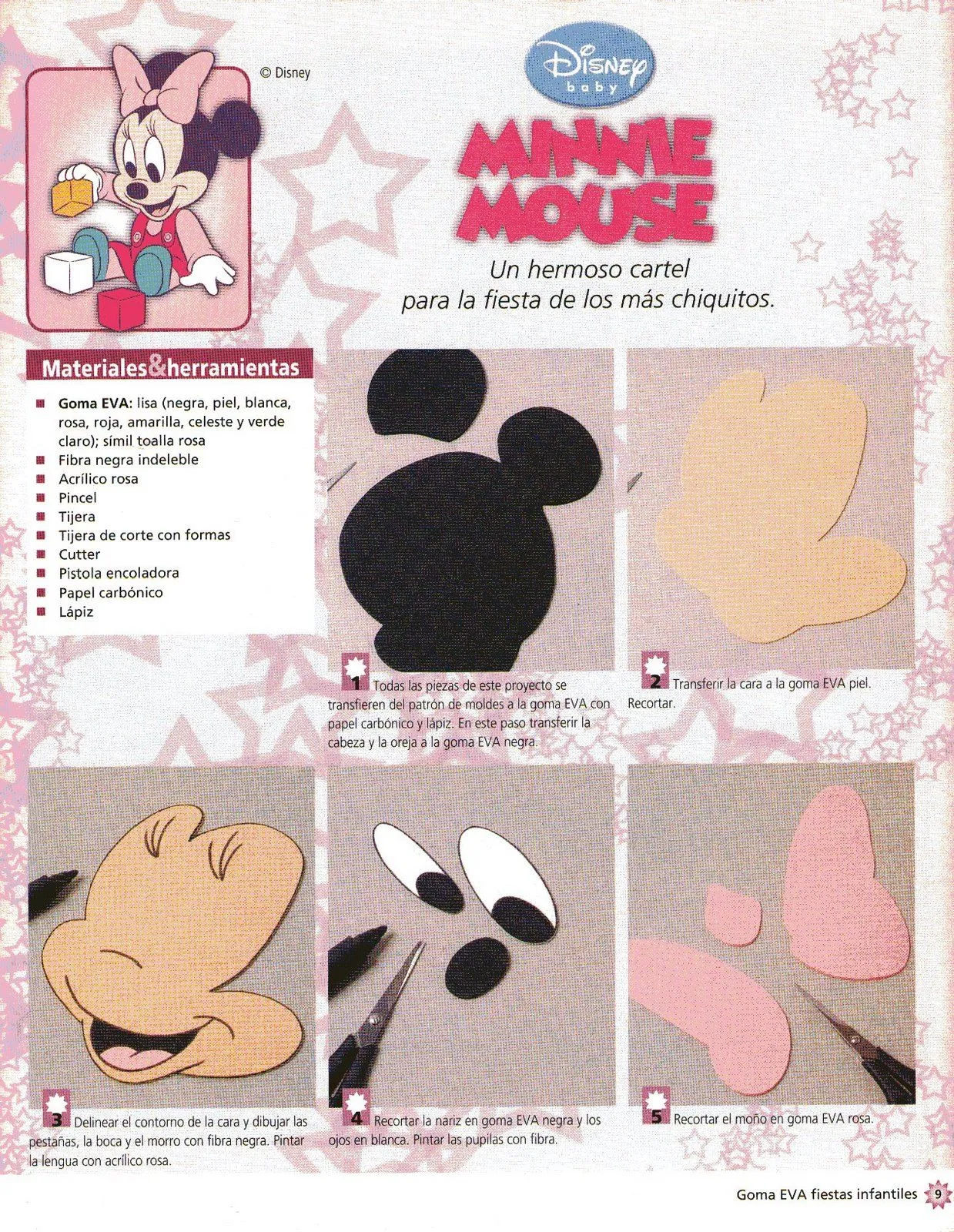 PASO A PASO CON JEANNINE: BABY MINNIE MOUSE AFICHE