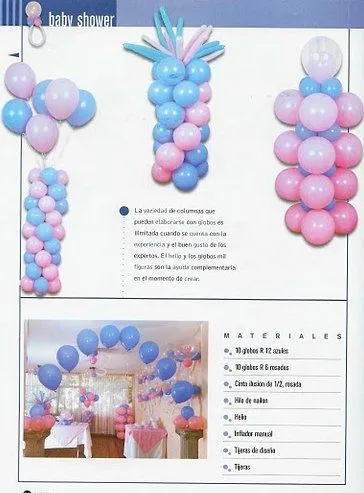 PASO A PASO CON JEANNINE: DECORACION BABY SHOWER globos