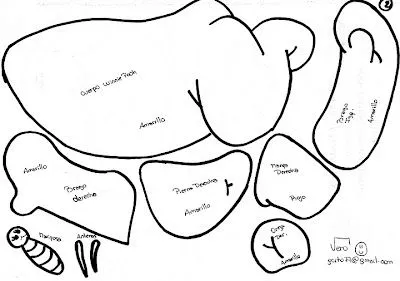 PASO A PASO CON JEANNINE: moldes de winnie pooh