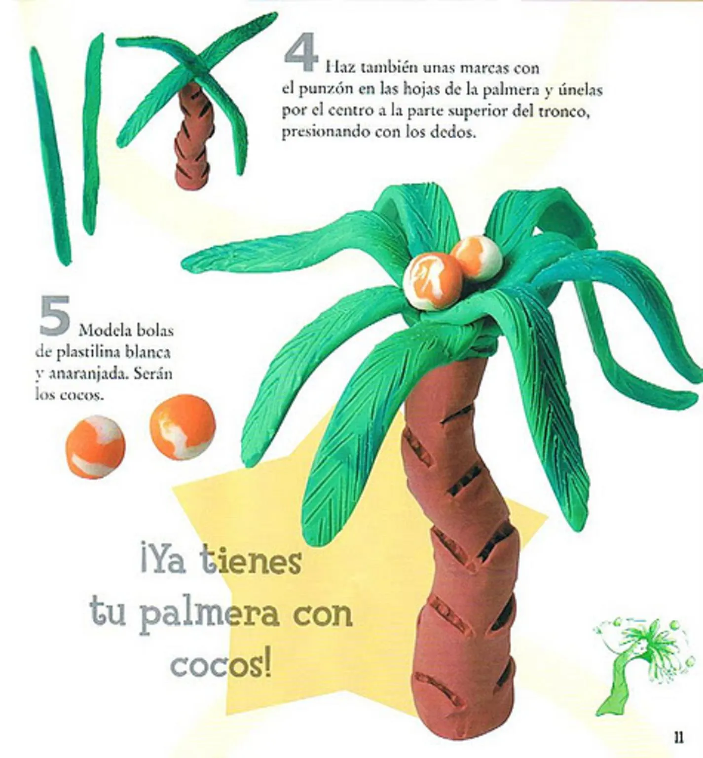 PASO A PASO CON JEANNINE: PALMERa DE PLASTILINA