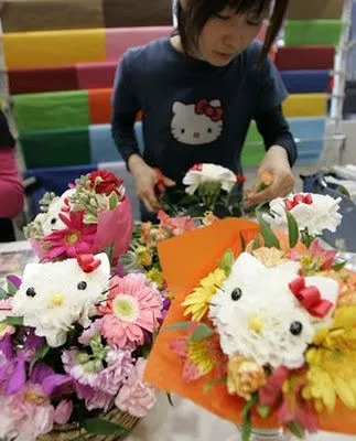 PASO A PASO CON JEANNINE: RAMO DE FLORES HELLO KITTY