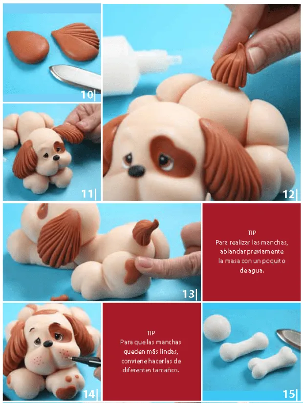 Paso a paso: Modelar un perro con fondant - Paperblog