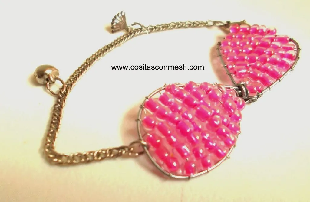 Paso a paso pulsera con alambre y chaquirón : cositasconmesh