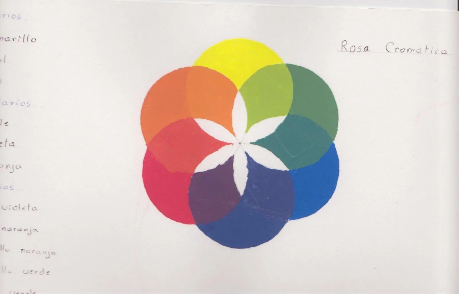 Pasos para hacer la rosa cromatica - Imagui