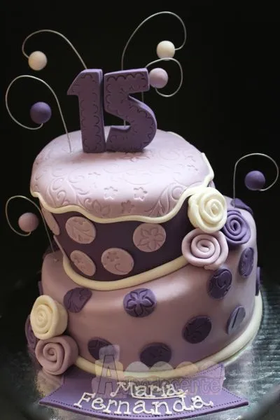 Pastel de 15 Años de Fondant | pasteles | Pinterest | 15 años ...