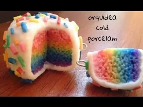 pastel arcoiris TUTORIAL..Porcelana Fria - YouTube