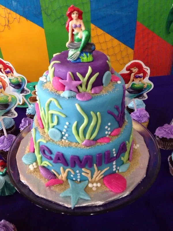 El pastel de mi Camila #sirenita #ariel | Cakes | Pinterest