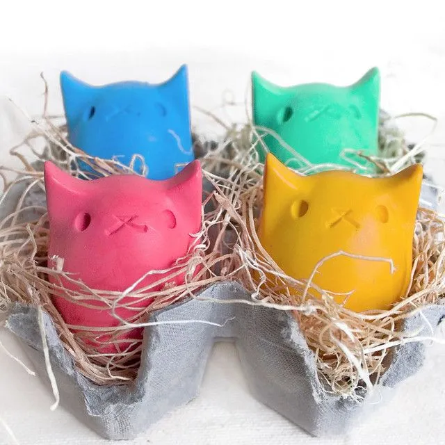 4 Pastel Kitty Egg Crayons | Flickr - Photo Sharing!