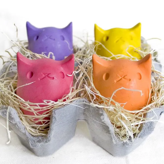 4 Pastel Kitty Egg Crayons | Flickr - Photo Sharing!