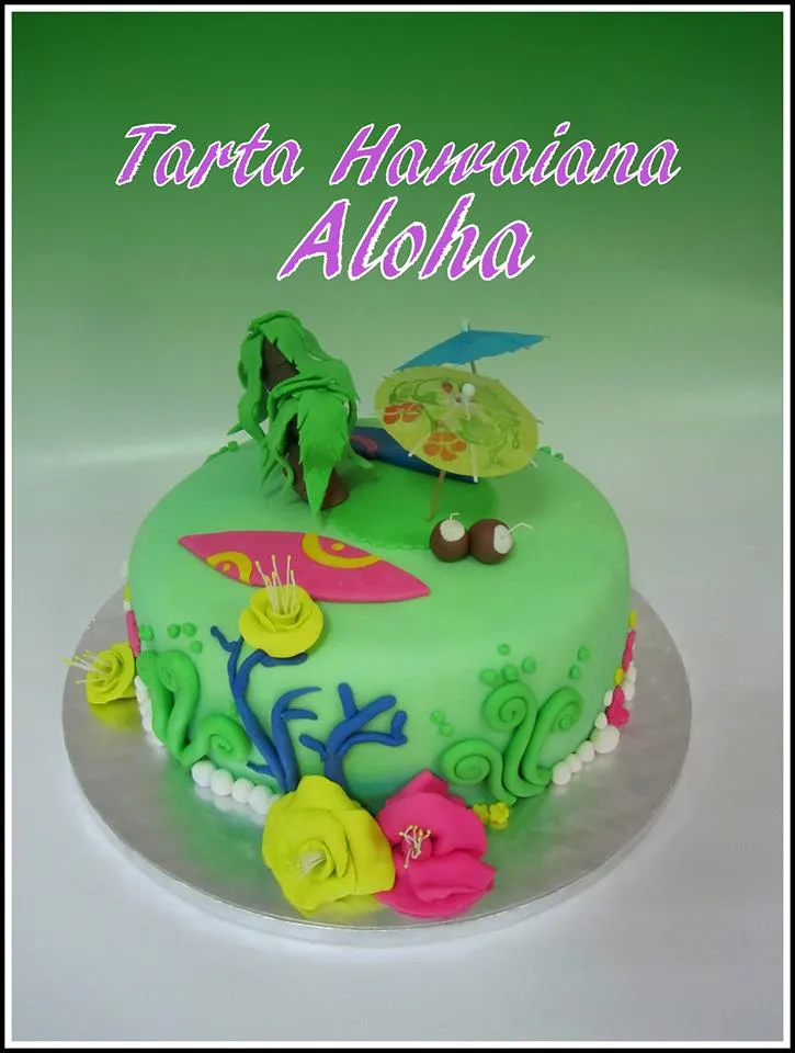 Pasteleria La Madrileña: Tarta de fondant Hawaiana