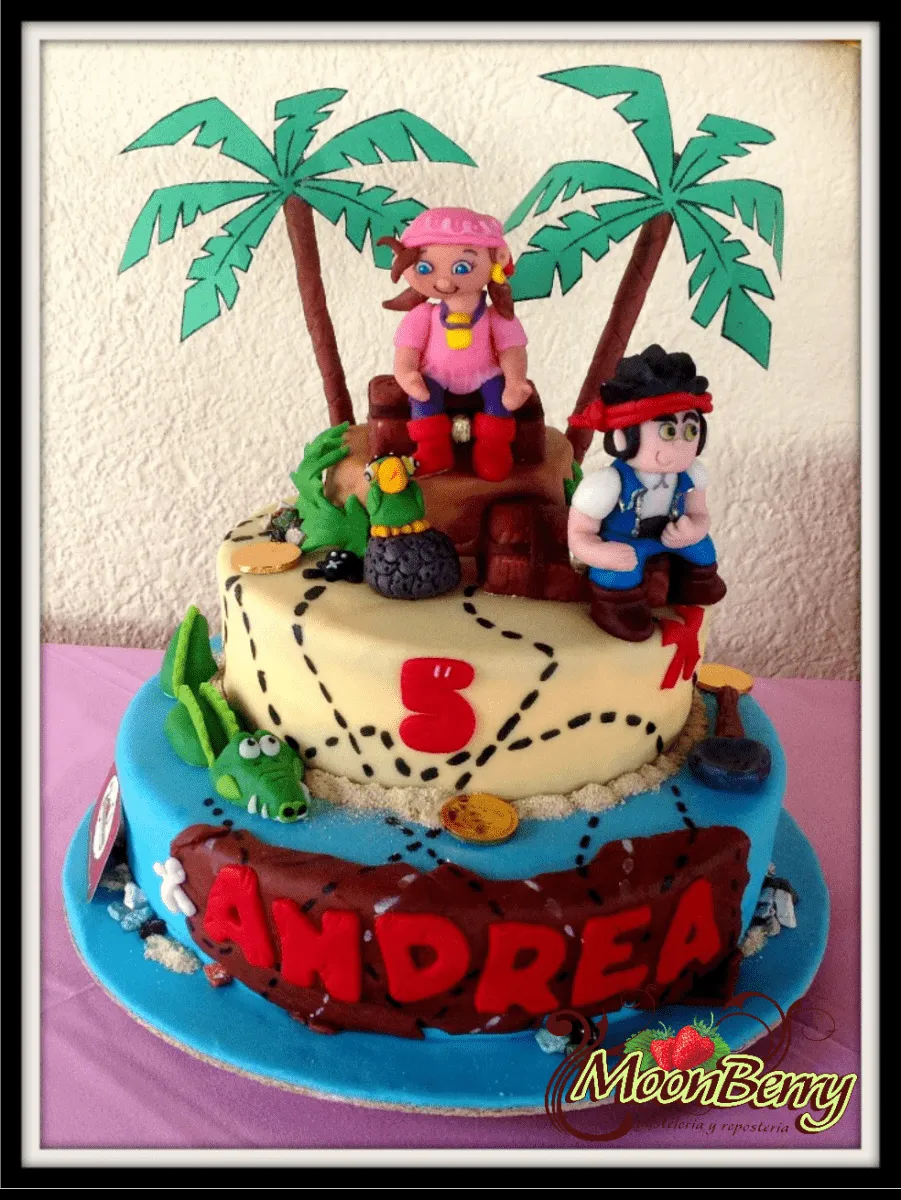 Pastelería MoonBerry - pasteles - PASTEL DE JACKE Y LOS PIRATAS