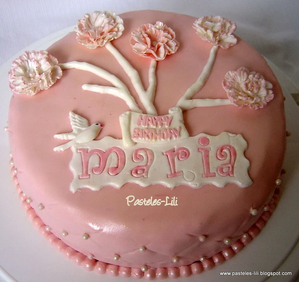 PASTELES-Lili: Pastel con clavos para Maria!Feliz Cumpleaños