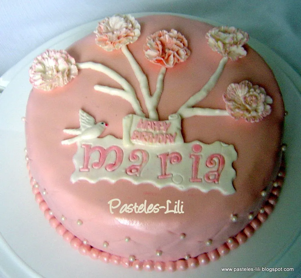 PASTELES-Lili: Pastel con clavos para Maria!Feliz Cumpleaños