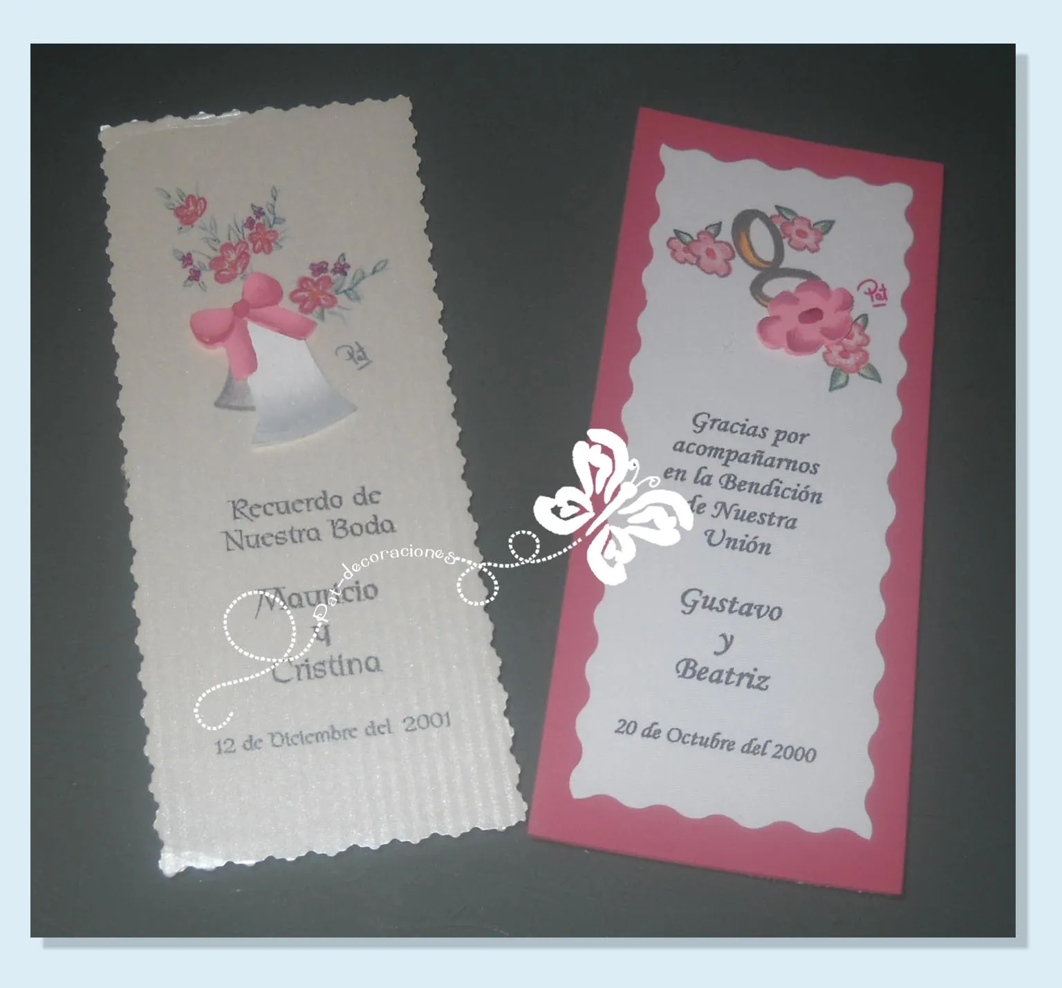 Pat-Decoraciones-Bodas: Tarjetas para Boda