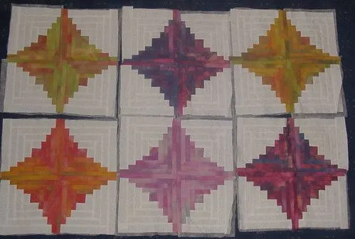 hand pieced log cabin blocks | Flickr - Photo Sharing!