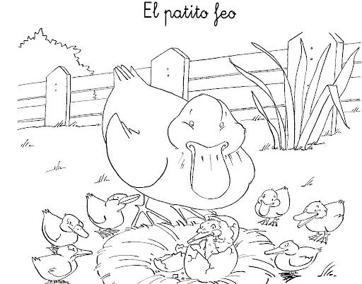 Imagenes del cuento patito feo para colorear - Imagui