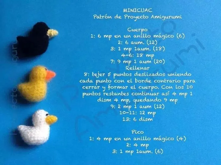 Patito Minicuac Amigurumi - Patrón Gratis en Español | Amigurumi ...