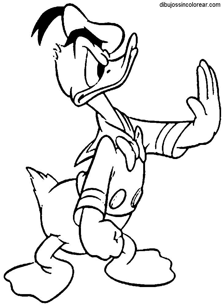 Dibujos Sin Colorear: Dibujos del Pato Donald para Colorear