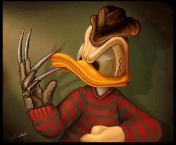 El Pato Donald en versión Freddy Krueger. Algo de #Arte #Geek ...