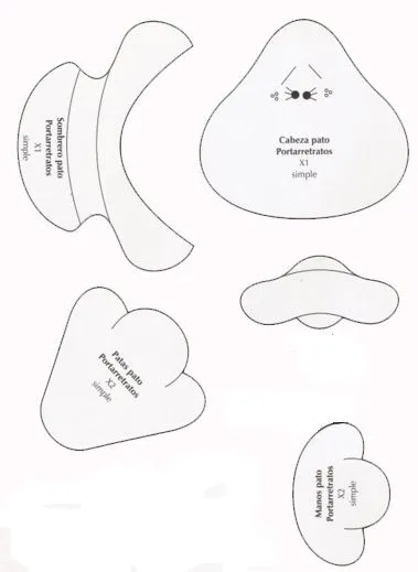 Moldes de patos en foami - Imagui