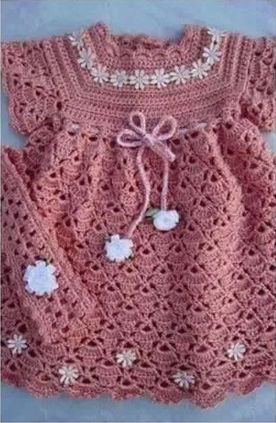 Patrón #1182: Vestido de Bebe a Crochet | Bebes ropa y mas ...