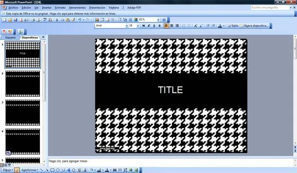 Patrón Blanco y Negro Powerpoint | Plantillas PowerPoint Gratis