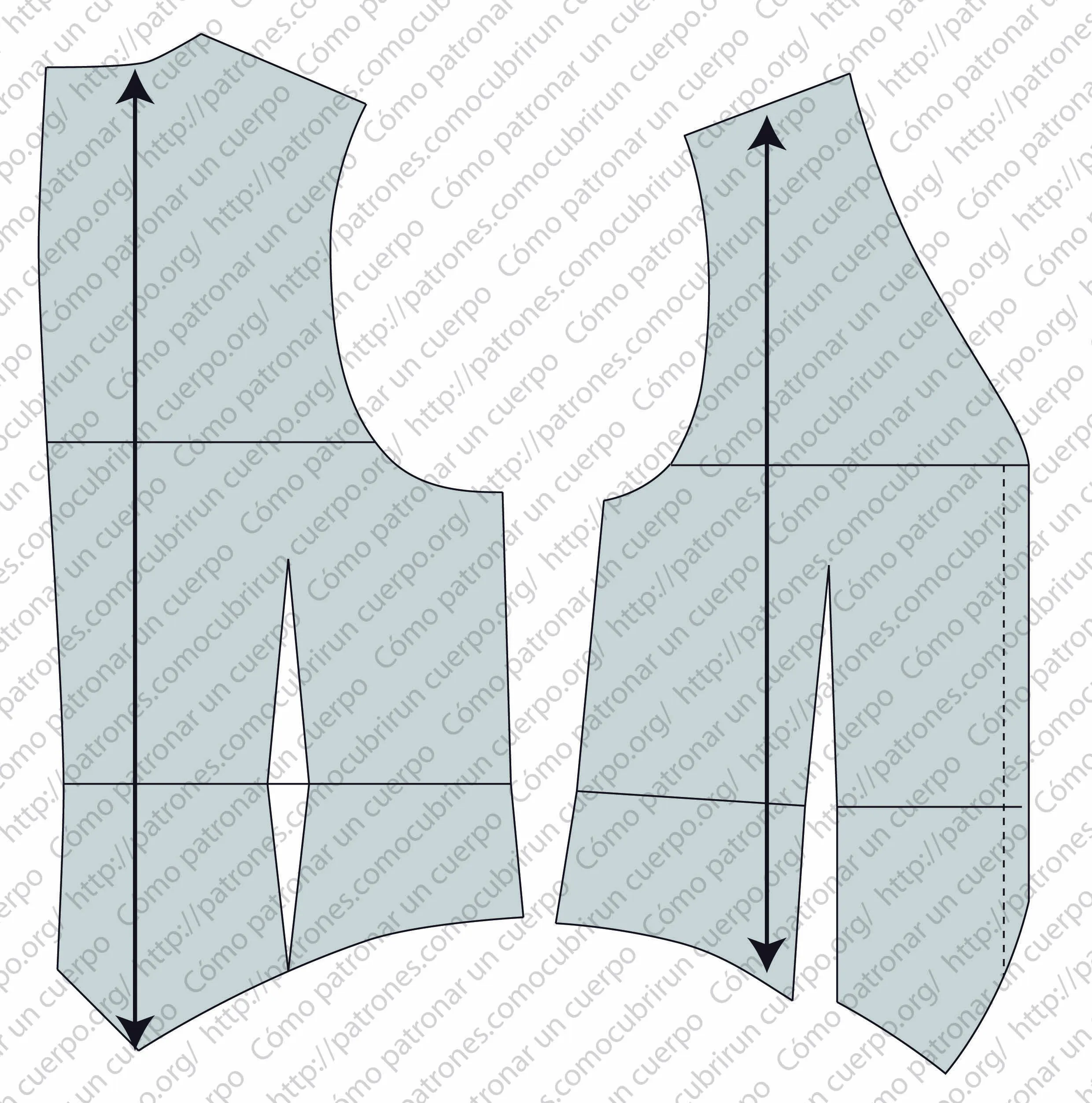 Patrón del chaleco cruzado. ModX2013001131113 | Patrones, Patrones de costura para imprimir gratis, Patrones de costura