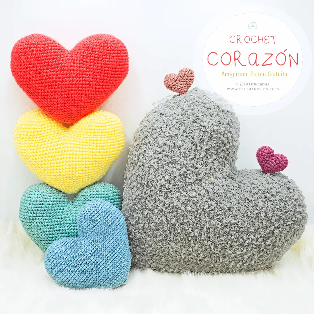 Patrón de Corazón a Crochet | Amigurumi MUY FÁCIL para San Valentín -  Tarturumies