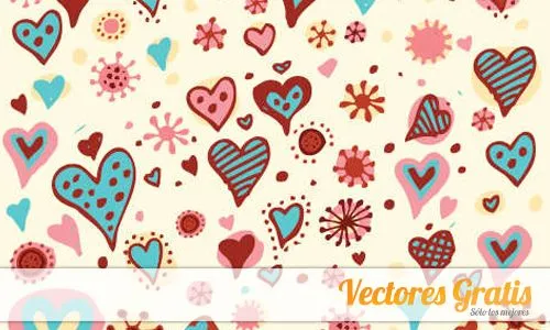 Patrón de Corazones en Vector | Vectores Gratis