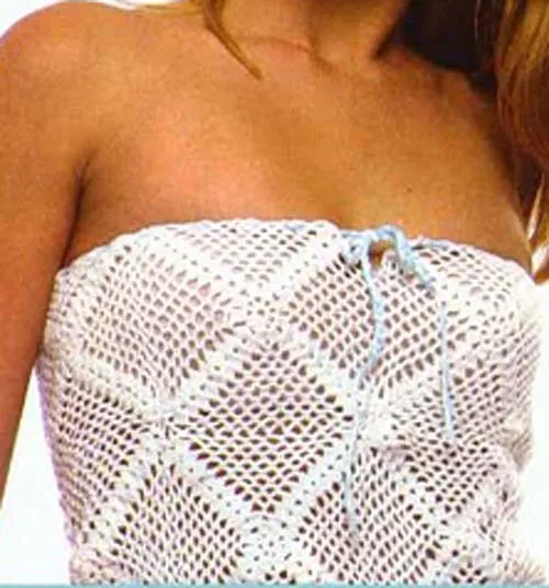 Patron Crochet Top sin Tirantes - Patrones Crochet