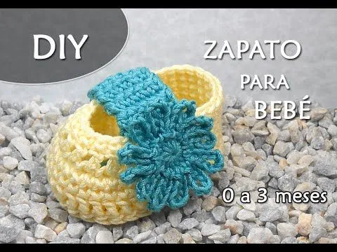 PATRÓN CROCHET: ZAPATO PARA BEBÉ "AQUA" (0 a 3 MESES) | Patrones ...