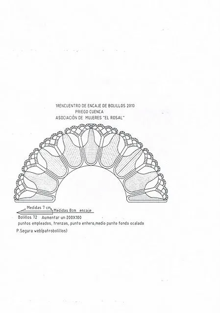 PATRÓN PARA ENCAJE DE BOLILLOS PATRÓN PARA ENCAJE DE BOLILLOS