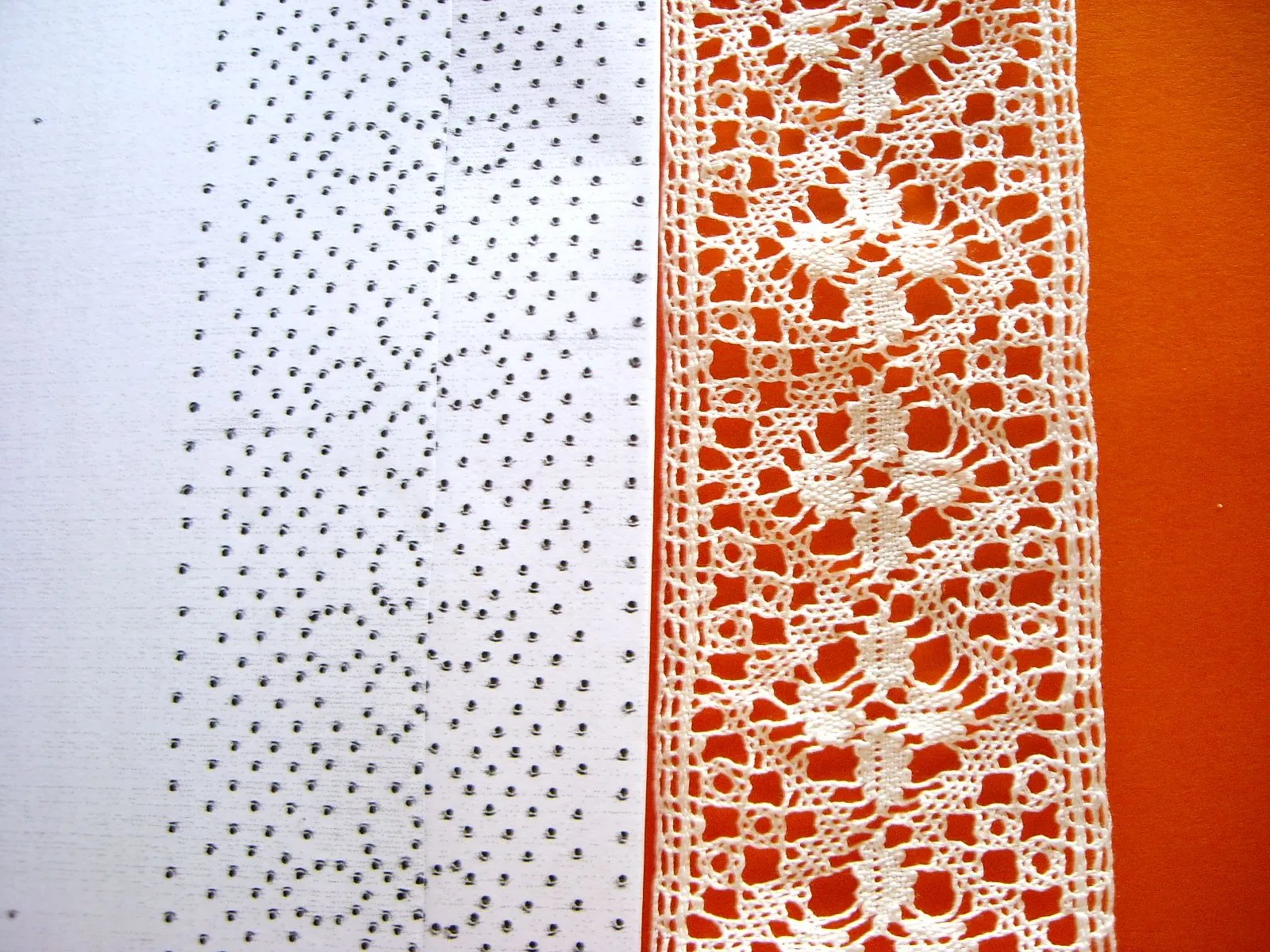 Patrón de un entredós de encaje de bolillos Patrón de un entredós de encaje de bolillos