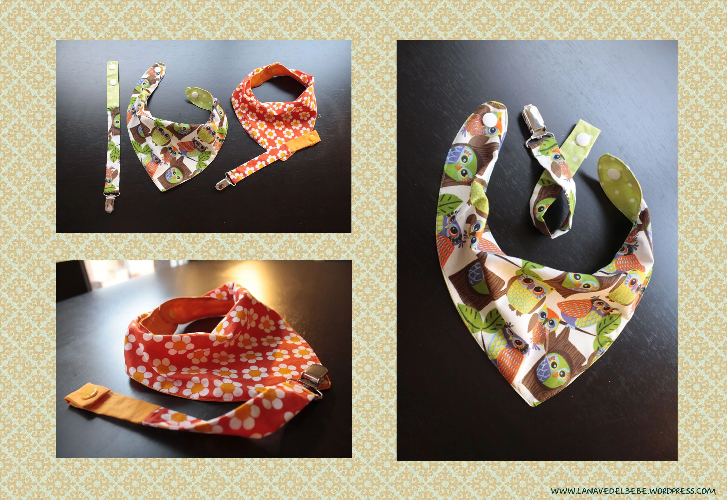 Patron fácil de babero bandana con medidas