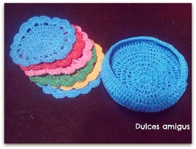 Patrón posavasos a crochet | DulcesAmigus