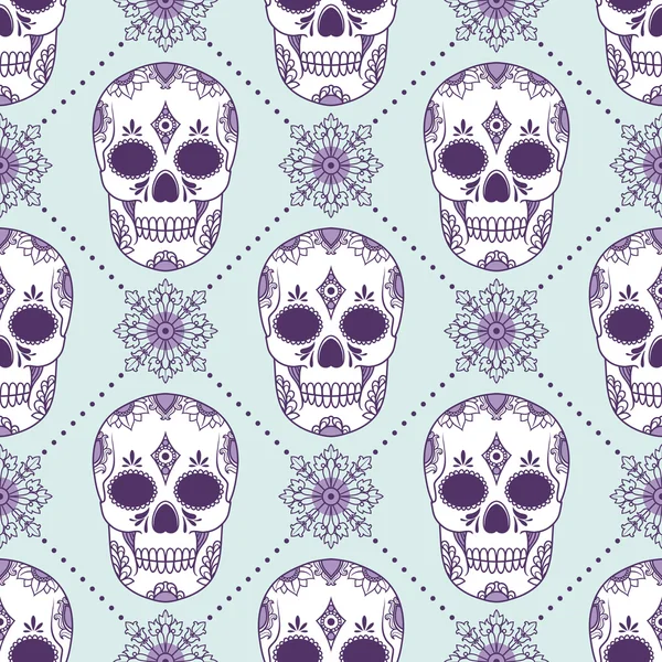 patrón de Vector con calaveras — Vector stock © sntpzh #12376410