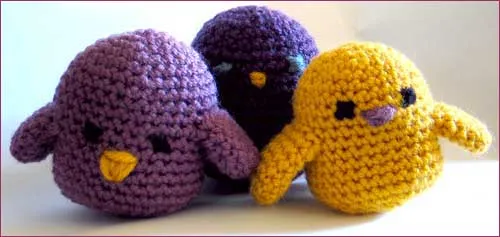 PATRONES AMIGURUMIS GRATIS: PATRON PAJARITOS AMIGURUMI