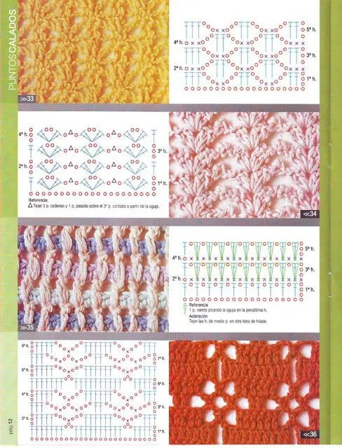 patrones asgaya: PUNTOS CALADOS CROCHET | Recursos ganxet | Pinterest