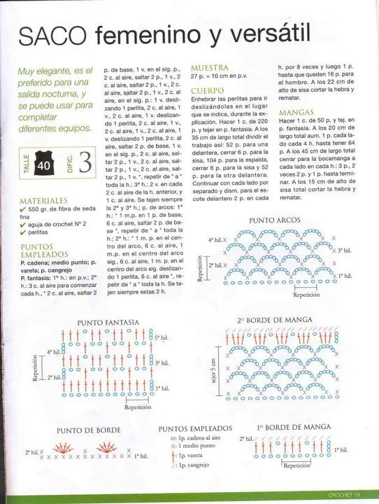 Patrones Crochet: Chaleco Mangas de Crochet